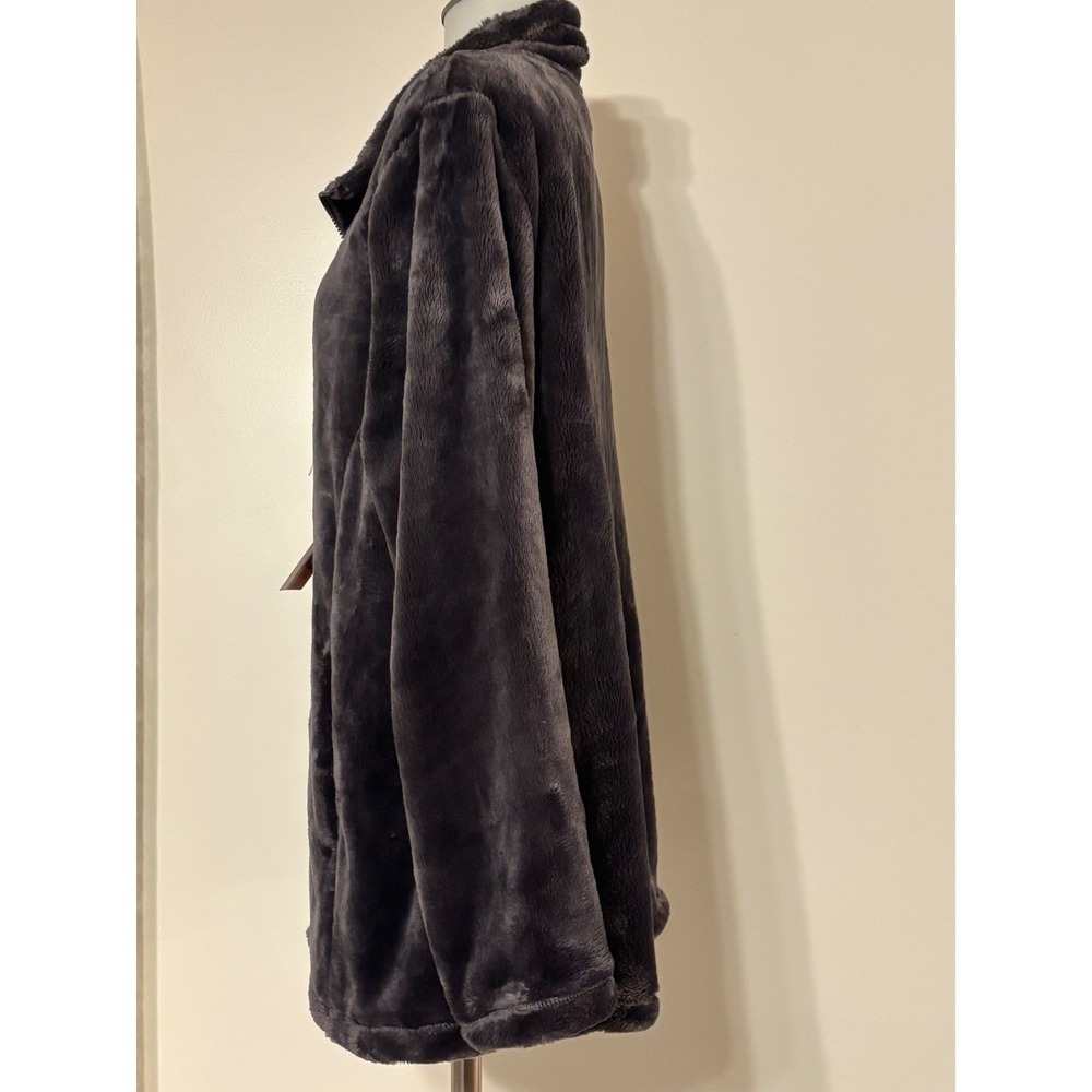 32 Degrees Plush Faux Fur Full-Zip Jacket in Dark Brown - Picture 7 of 11